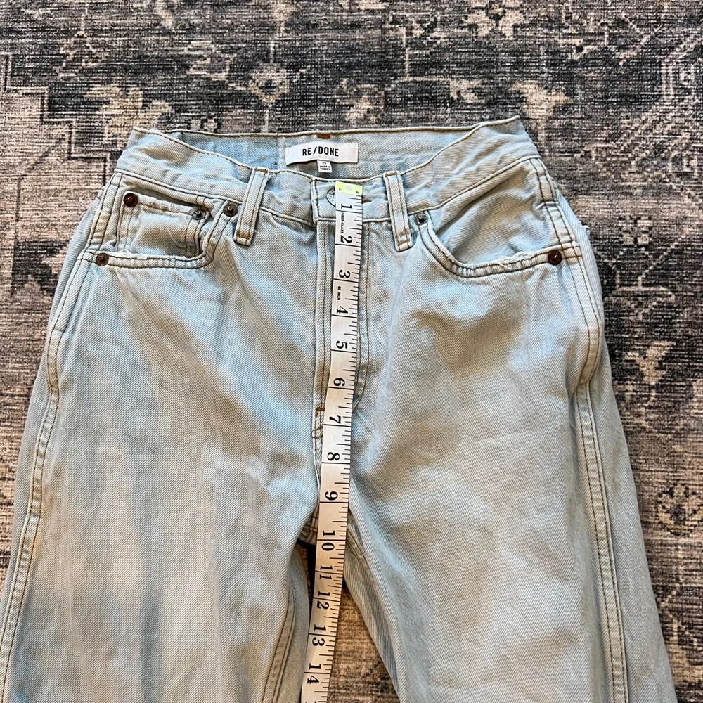 Re/Done 90s high rise loose jeans in bleach destroy size 23 - Picture 14 of 15